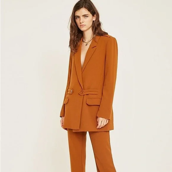 strapless open back dress Carmen Orange Blazer Dress — ASERET main image 1